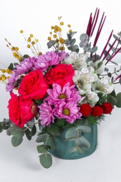 Renkli Çiçek Aranjmanı Özel Tasarım Şıklık