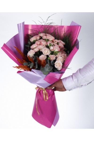 Zarif Pembe Gül Buketi Zarif Pembe Gül Buketi