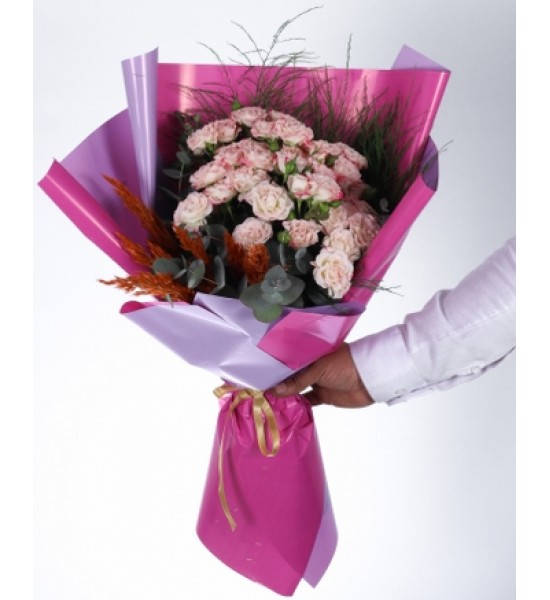 Zarif Pembe Gül Buketi Zarif Pembe Gül Buketi