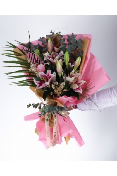 Zarif Pembe Lilyum Buketi Zarif Pembe Lilyum Buketi