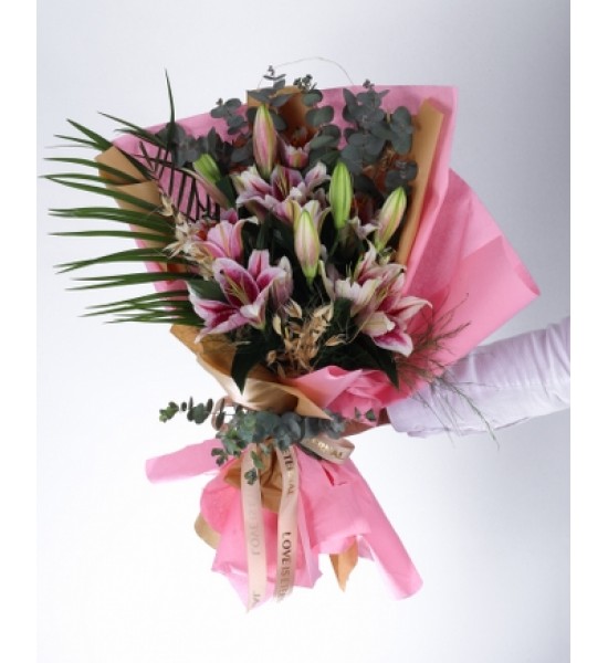 Zarif Pembe Lilyum Buketi Zarif Pembe Lilyum Buketi