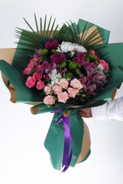 Renkli Harmoni Çiçek Buketi