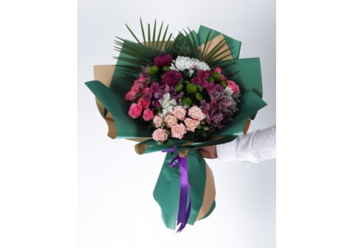 Renkli Harmoni Çiçek Buketi